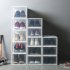 Transparent Shoe Rack Multi Purpose Thicken Dust Proof Storage Box for Toy Socks Sneaker Large black