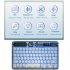 Transparent Wireless Keyboard Bluetooth Mute Lightweight Portable Compatible for Ipad Notebook Tablet Light Blue