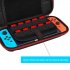 Travel Carrying Case Compatible For Nintendo Switch Game Console Storage Bag With 20 Game Card Slots red zipper