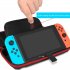Travel Carrying Case Compatible For Nintendo Switch Game Console Storage Bag With 20 Game Card Slots red zipper