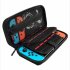 Travel Carrying Case Compatible For Nintendo Switch Game Console Storage Bag With 20 Game Card Slots red zipper