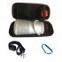 Travel Case Shockproof Headphones Storage Bag for Dr  BOSE Soundlink Revolve and Bluetooth Speaker Extra Space for Plug Cables all black