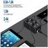 Travel Charger 10 Port USB Charging Devices Smart Detect Fast Charge Compatible for iPhone Galaxy iPad Tablet  White British regulations