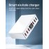 Travel Charger 6 USB Port Digital Display Extended Socket QC 3 0 Fast Charge Station Multi Port USB Charging Plug UK Plug