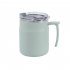 Travel Coffee Mug Water Cups With Leak Proof Flip Cover Handle Double Layer Vacuum Stainless Steel Coffee Tumbler For Home Office Travel Camping vanilla green 5