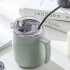 Travel Coffee Mug Water Cups With Leak Proof Flip Cover Handle Double Layer Vacuum Stainless Steel Coffee Tumbler For Home Office Travel Camping High grade gray