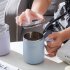 Travel Coffee Mug Water Cups With Leak Proof Flip Cover Handle Double Layer Vacuum Stainless Steel Coffee Tumbler For Home Office Travel Camping High grade gray