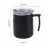 Travel Coffee Mug Water Cups With Leak Proof Flip Cover Handle Double Layer Vacuum Stainless Steel Coffee Tumbler For Home Office Travel Camping High grade gray