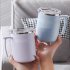 Travel Coffee Mug Water Cups With Leak Proof Flip Cover Handle Double Layer Vacuum Stainless Steel Coffee Tumbler For Home Office Travel Camping High grade gray