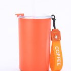 Travel Coffee Tumbler Insulated Coffee Vacuum Coffee Cup 304 Stainless Steel Inner Reusable Thermal Cup With Lid And 201 Stainless Steel Outer For Home Office orange 450ml ceramic liner