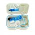 Travel Denture Box Case Dental False Teeth Rinsing Drying Compact Leak proof Storage Container Fake Teeth Holder Basket white
