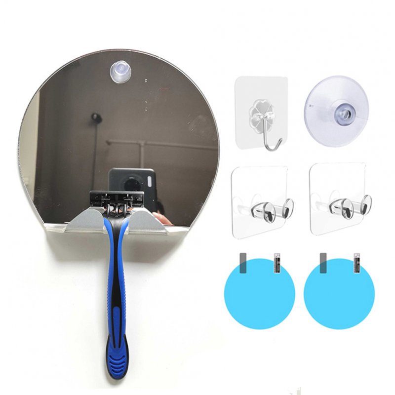 Travel  Mirror Anti-shatter Anti-fog Bathroom Shaving Mirror Acrylic Makeup Mirror Set Round bending mirror set