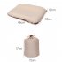 Travel Pillow Outdoor Compressible Ultralight Inflatable Pillow Hiking Beach Sleeping Pillow Camping Air Pillow beige pillowcase