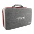 Travel Shoulder Storage Bag Waterproof Headphone Hard Shell Carrying Case Organizer  with Logo  For Ps5 Console black
