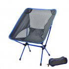 Travel Ultralight Folding Chair Portable Breathable High Load-bearing Aluminum Alloy Fishing Chair For Hiking Picnic Royal blue