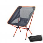 Travel Ultralight Folding Chair Portable Breathable High Load-bearing Aluminum Alloy Fishing Chair For Hiking Picnic orange