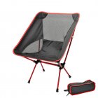 Travel Ultralight Folding Chair Portable Breathable High Load-bearing Aluminum Alloy Fishing Chair For Hiking Picnic red