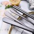 Travel Utensils With Case 8pcs Portable Stainless Steel Knife Fork Spoon Chopsticks Straws Set Reusable Travel Cutlery Set For Outdoor Camping silver