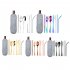 Travel Utensils With Case 8pcs Portable Stainless Steel Knife Fork Spoon Chopsticks Straws Set Reusable Travel Cutlery Set For Outdoor Camping silver