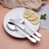 Travel Utensils With Case 8pcs Portable Stainless Steel Knife Fork Spoon Chopsticks Straws Set Reusable Travel Cutlery Set For Outdoor Camping silver