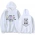 Travis Scotts ASTROWORLD Long Sleeve Printing Hoodie Casual Loose Tops Hooded Sweater A white S