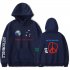 Travis Scotts ASTROWORLD Long Sleeve Printing Hoodie Casual Loose Tops Hooded Sweater E Navy M