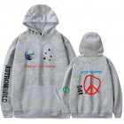 Travis Scotts ASTROWORLD Long Sleeve Printing Hoodie Casual Loose Tops Hooded Sweater E gray L