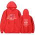 Travis Scotts ASTROWORLD Long Sleeve Printing Hoodie Casual Loose Tops Hooded Sweater A red 2XL