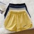 Trendy Sports Shorts For Women Summer High Waist Casual Loose Wide leg Yoga Pants For Fitness grey M