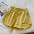 Trendy Sports Shorts For Women Summer High Waist Casual Loose Wide leg Yoga Pants For Fitness beige XL