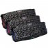Tri Color Backlit Computer Gaming Keyboard USB Powered Full N Key Game Keyboard for Desktop Laptop black