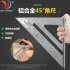Triangle Rule 90 Degree Thickening Angle Rule Aluminum Alloy Carpenter Measurement Square Ruler as shown