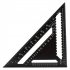 Triangle Ruler Angle Measuring Tool Metric Measurement System Aluminum Alloy Triangle Ruler Double Scale Miter Construction Rulers For Frame Roof 12 inch black 