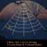 Trigonometry Spider Web with Elastic Spider Cotton for Outdoor Courtyard Halloween Party Decor Suit