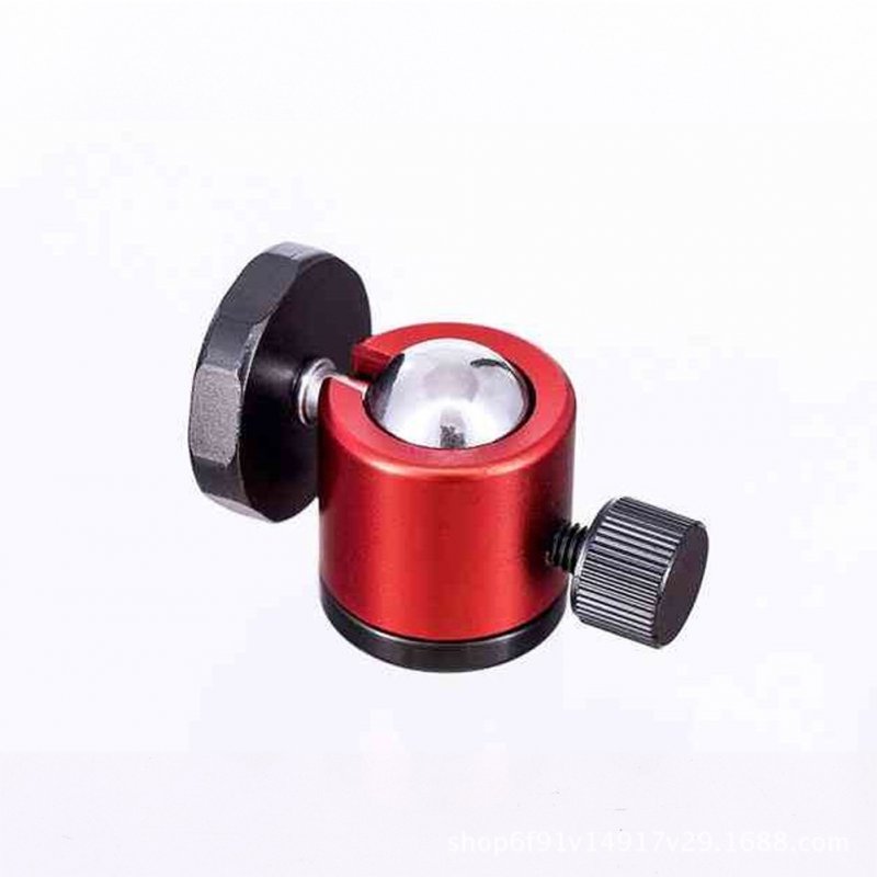 Tripod Gimbal 1/4 Screw Mini Ball Head Small PTZ Micro Single Camera Mount Bracket red