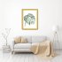 Tropical Green Plant Oil Painting for Living Room Bedroom Wall Decor