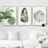 Tropical Green Plant Oil Painting for Living Room Bedroom Wall Decor