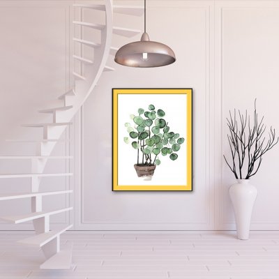 Tropical Green Plant Oil Painting For Living Room Bedroom Wall Decor