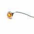 Truck Signal Light 3 4in Round Side Lamps with Electroplate Stainless Steel Frame 12V yellow light