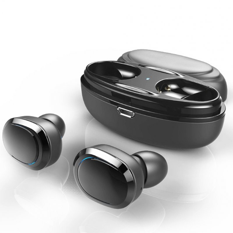 T12 Bluetooth Wireless Earbuds-Black, UK Plug
