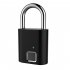 Tsa P16 Fingerprint Padlock Biometric Metal Keyless Thumbprint Lock with USB Charging Black