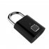 Tsa P16 Fingerprint Padlock Biometric Metal Keyless Thumbprint Lock with USB Charging Black