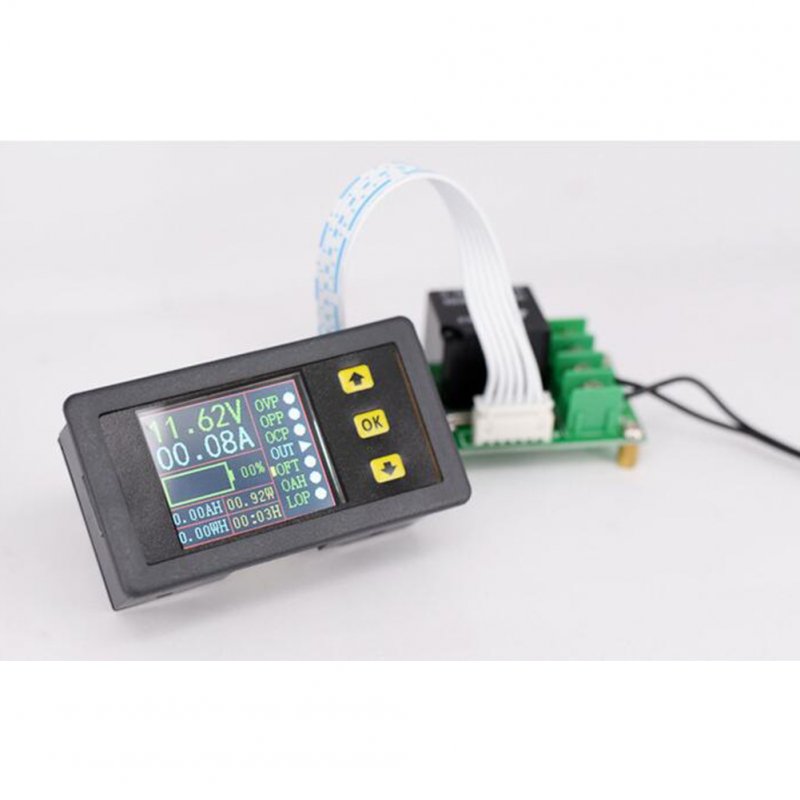 90v 20a Voltage Current Meter Color Screen Digital Display Bidirectional Meter with Relay