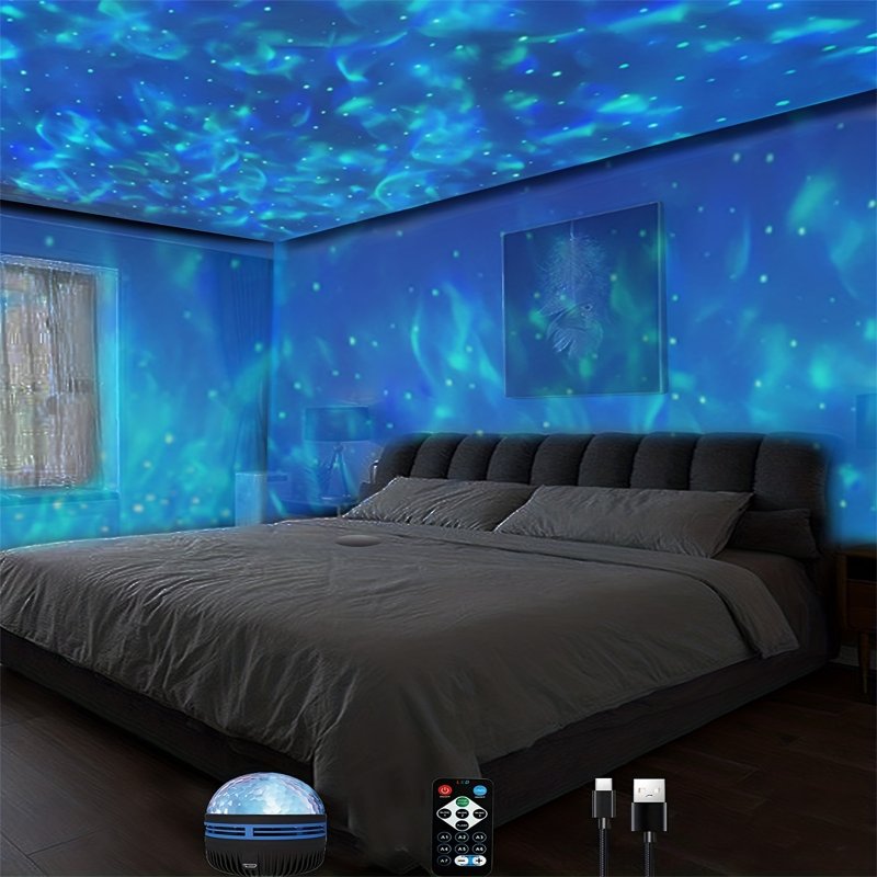 LED Starry Sky Projector Lights With Remote Control Projector Night Light For Home Gaming Bedroom Kids Room Decor 