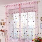 Tulle Curtain with Loving Heart Balloons Pattern for Home Balcony Living Room Kids Room  1.4m wide * 2.4m high_Blue balloon yarn