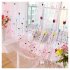 Tulle Curtain with Loving Heart Balloons Pattern for Home Balcony Living Room Kids Room  1m wide   2m high  through rod processing  Pink balloon gauze