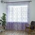 Tulle Curtain with Phoenix Tail Embroidery for Home Living Room Bedroom Shading Brown  Anchovies glass yarn  W100cm   H250cm