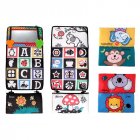 Tummy Time Baby Mirror Toys Foldable Black White High Contrast Cloth Book Hanging Developmental Sensory Toys For Newborn Infant Red