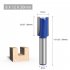 Tungsten Steel Alloy 8mm Shank Double Blades Straight Milling Tool 9 piece set