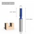 Tungsten Steel Alloy 8mm Shank Double Blades Straight Milling Tool 9 piece set